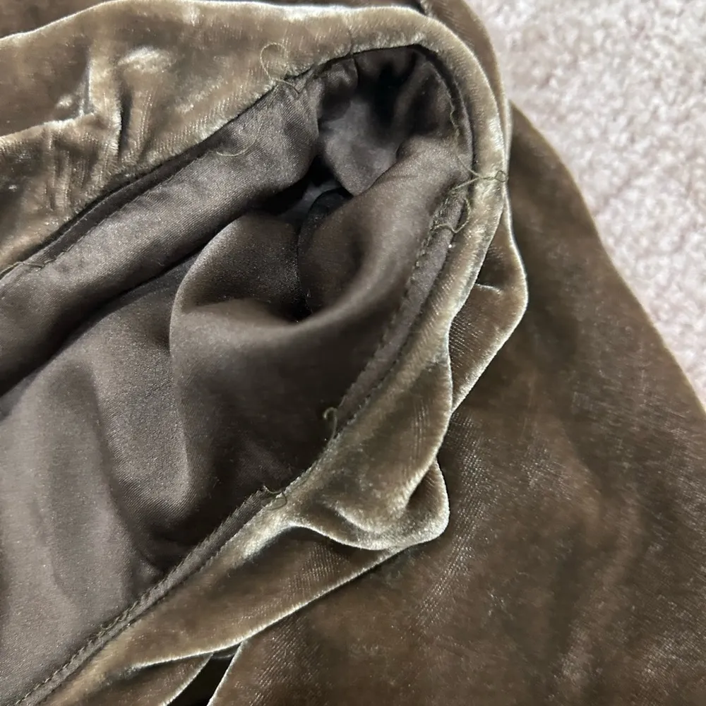 Vintage Ralph Lauren Collection Purple Label Velvet Brown Slip Midi Skirt Size 6 - Image 7