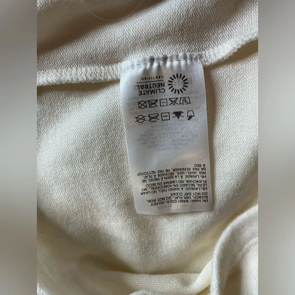 Reformation Cream Long Sleeve Mini Dress - Image 9