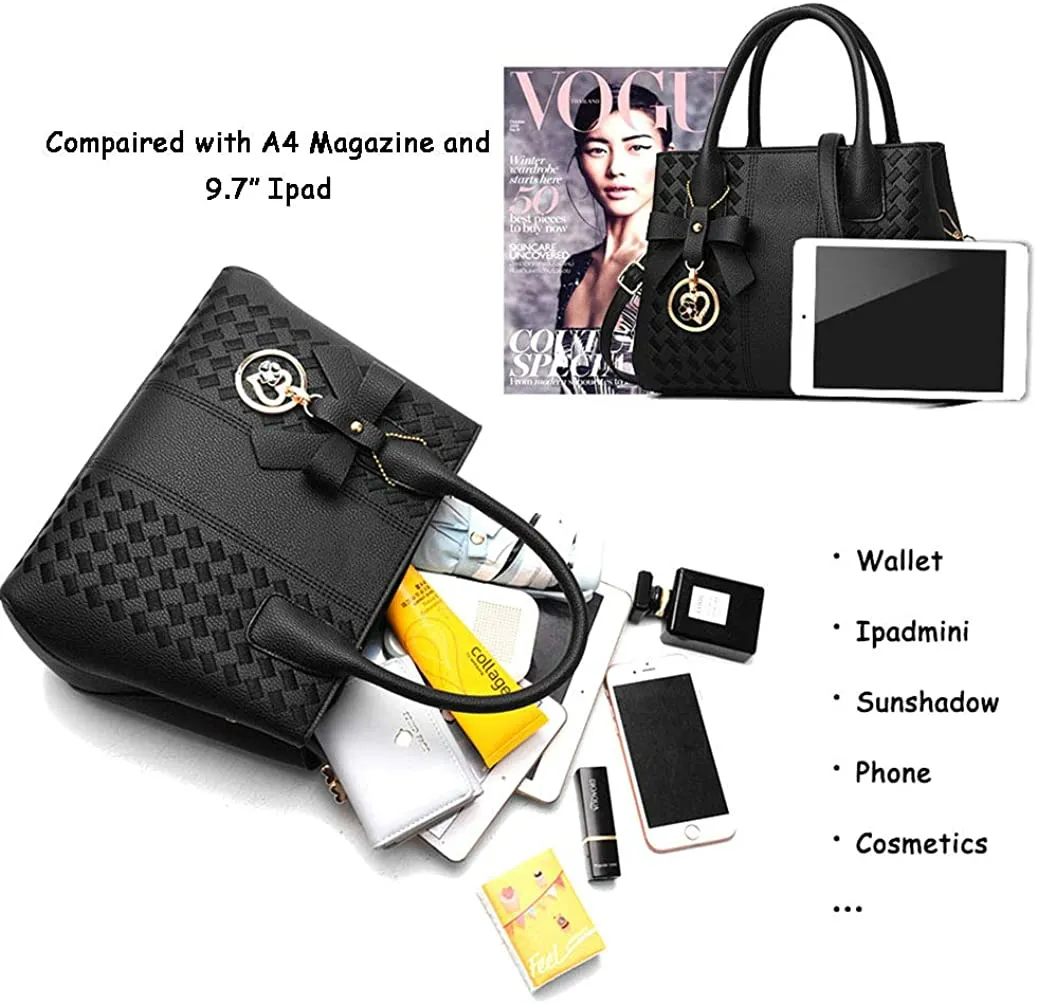 Purses and Handbags for Women Fashion Ladies PU Leather Top Handle Satchel Shoulder Tote Bags - Image 5