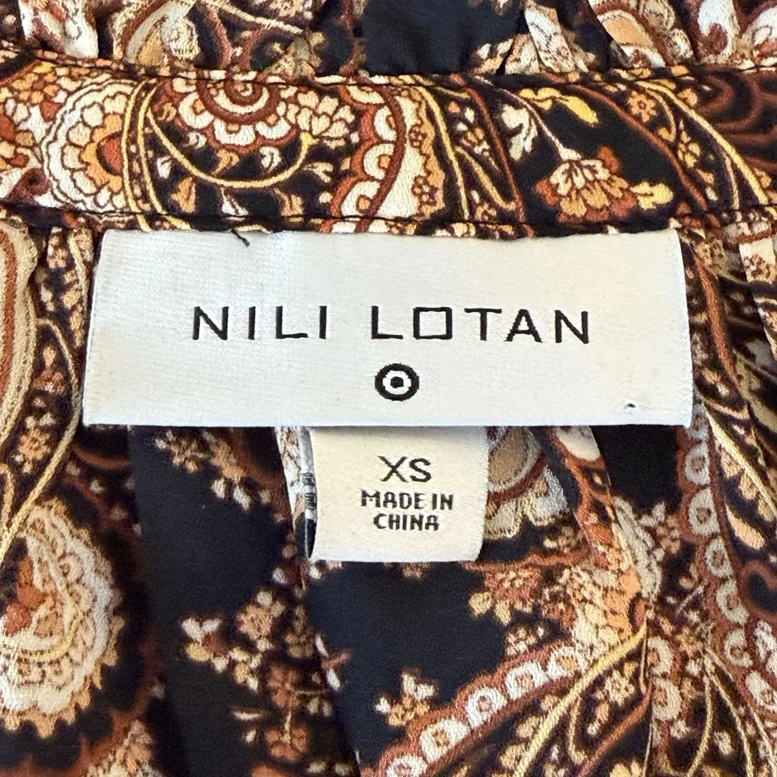 Nili Lotan x Target Paisley Print Long Sleeve Tie - Image 6