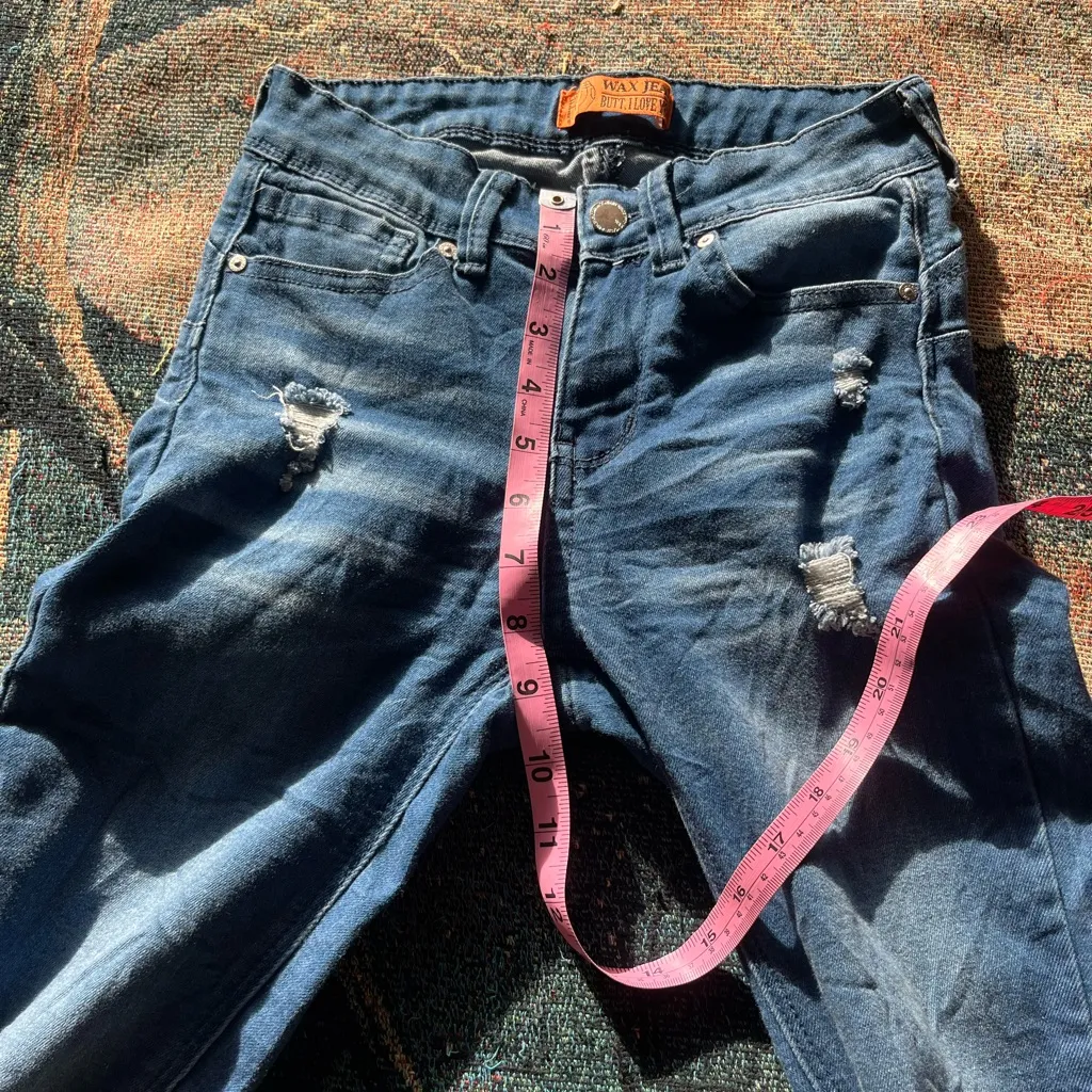 Wax Jean “Butt, I Love You” High Rise Skinny Jeans Blue Medium Wash Women’s 1/24 - Image 12