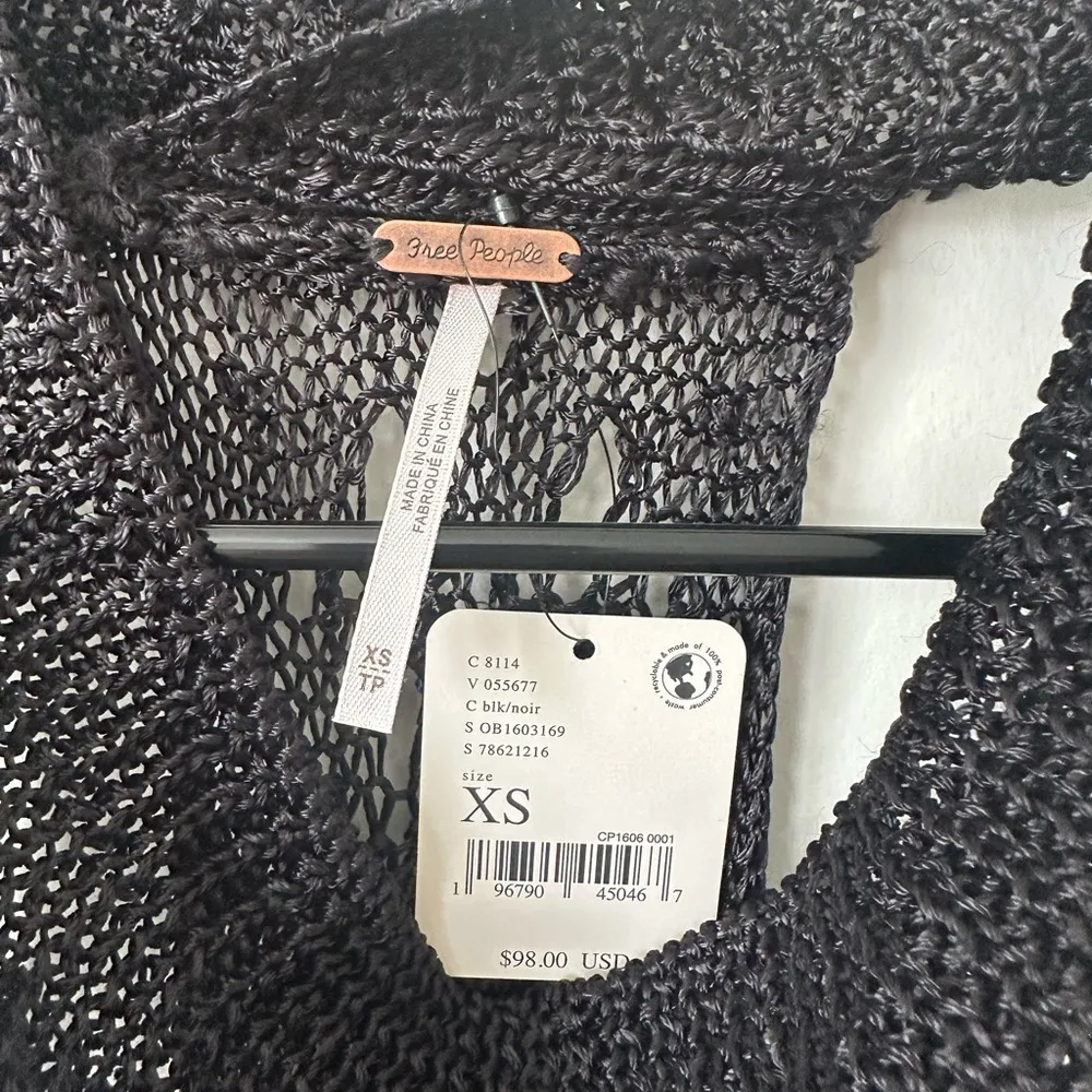 NWT FREE PEOPLE Chainmail Tank Black XS - Image 5