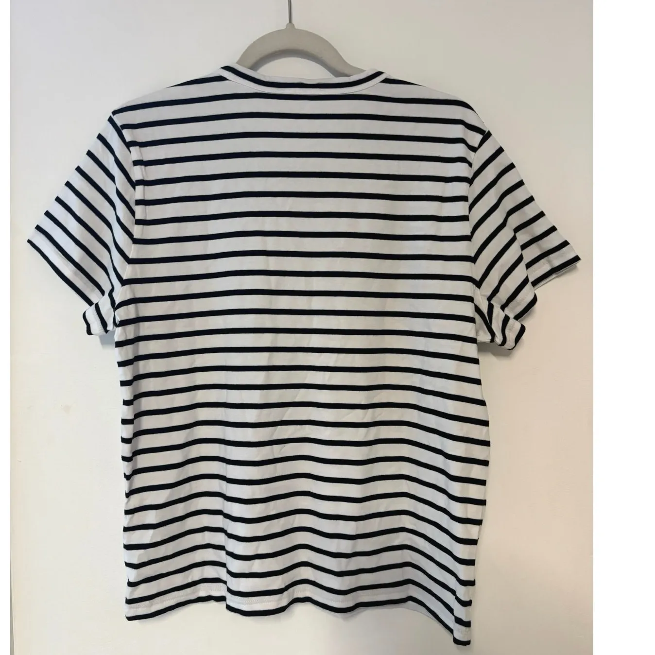 NWT Madewell The Perfect Crewneck Tee in Allday Jersey Black White Stripe Size M - Image 6
