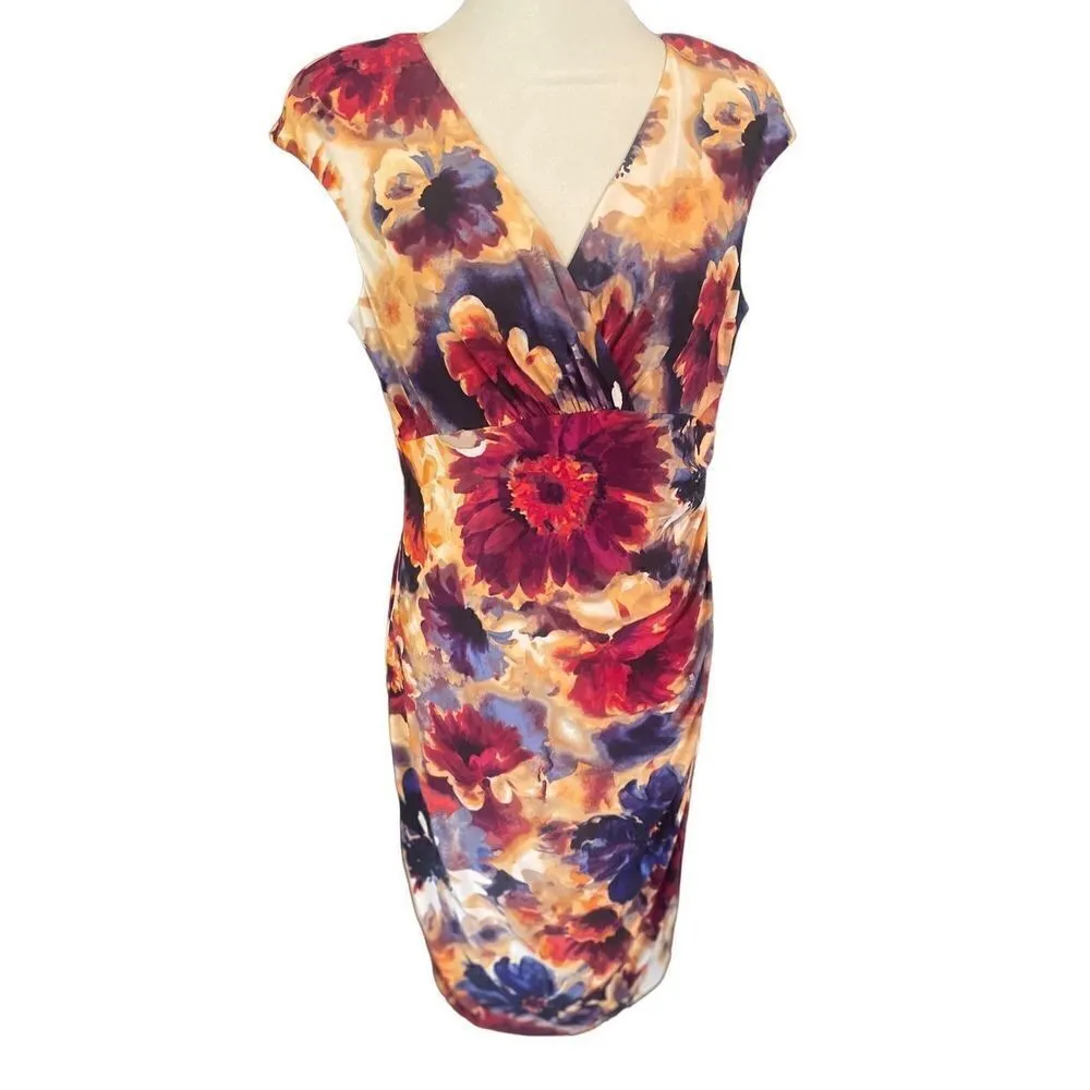 Lauren Ralph Lauren Sleeveless Multi-Color Floral Dress Size 14-NWOT - Image 2