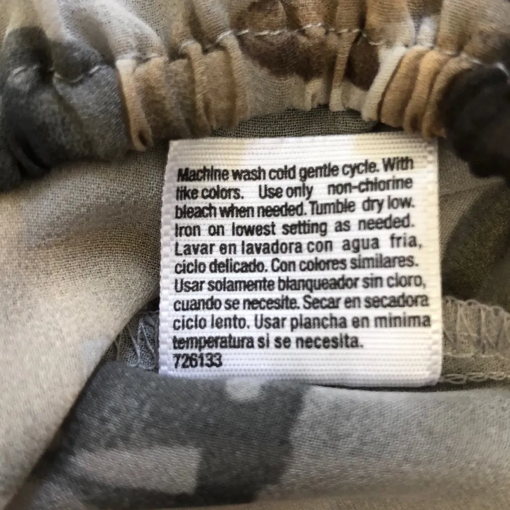 a.n.a. Boho Sheer Gypsy Earthy Floral Flowy Short Sleeve Top Sz S - Image 9