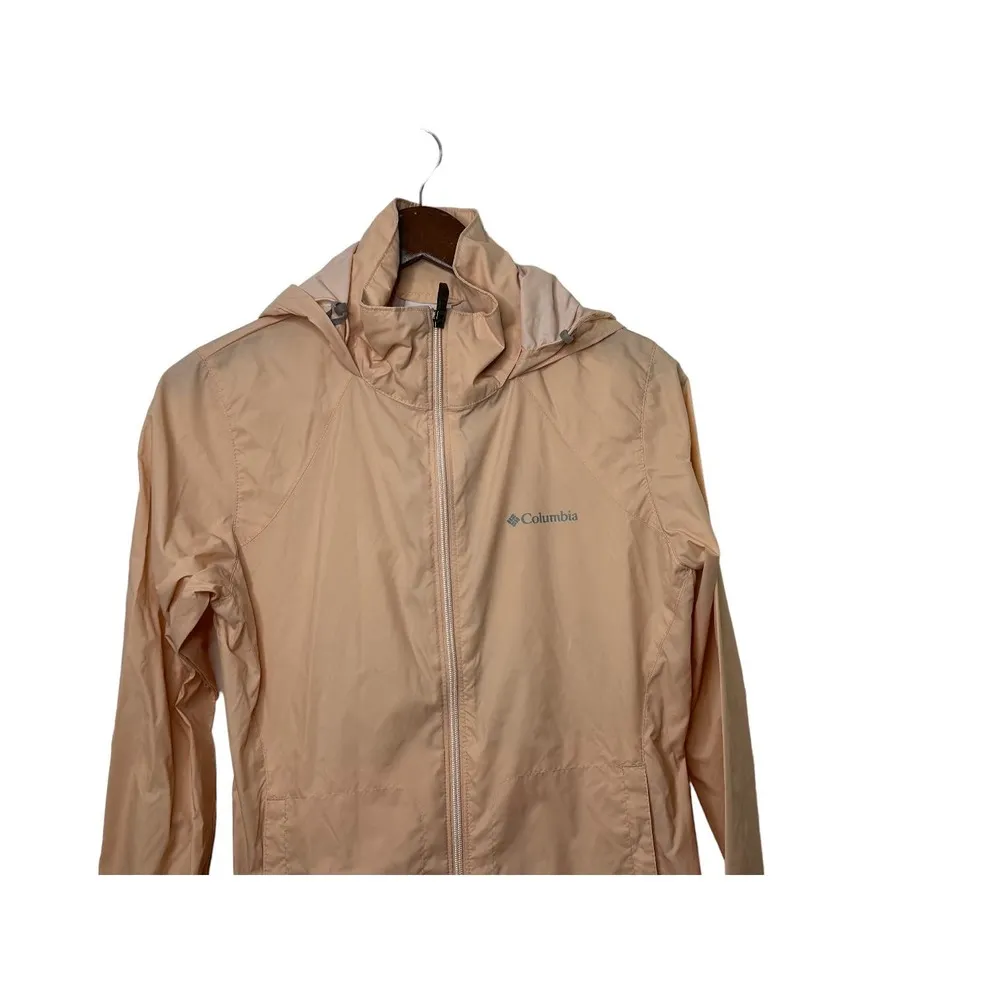 Columbia  Packable Peach Hooded Windbreaker Jacket Women's Size Medium - Image 2