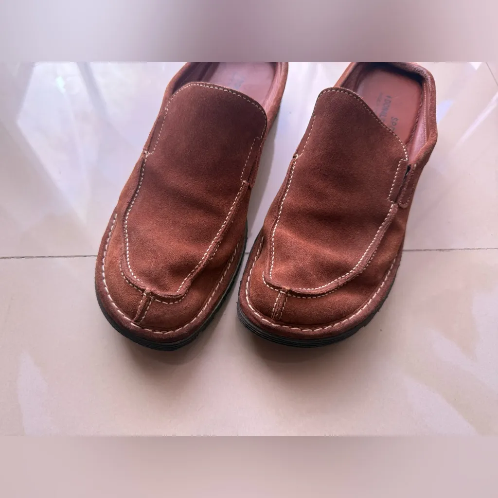 Donald J. Pliner Sport Shoes Unisex 8 M Brown Mules Made in Italy Vibram Soles - Image 10