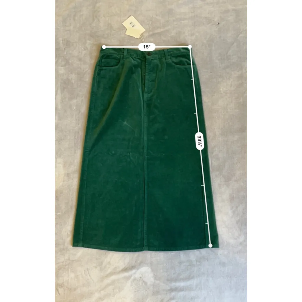 THE GREAT Emerald Green Column MIDI MAXI Skirt 26 - Image 8