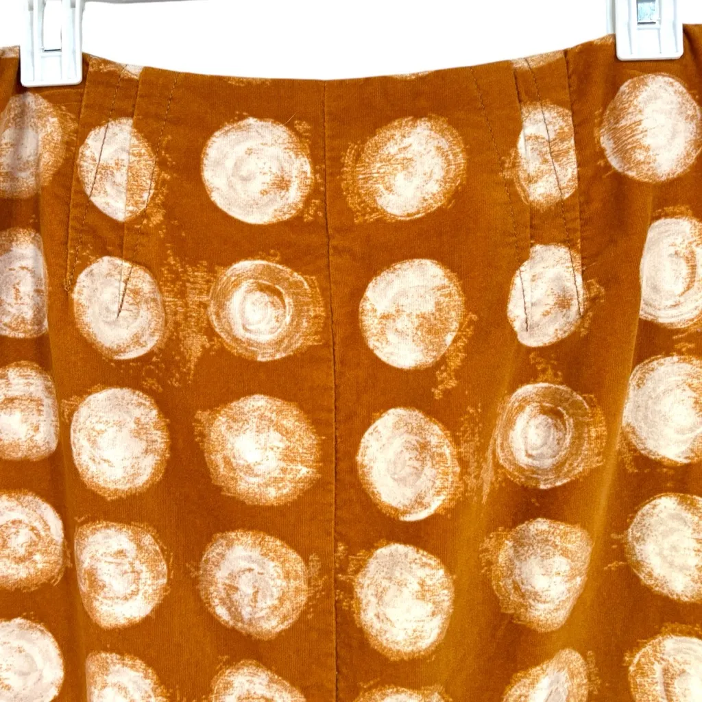 Maeve Anthropologie Orange & White Corduroy Skirt Womens size 4 - Image 9