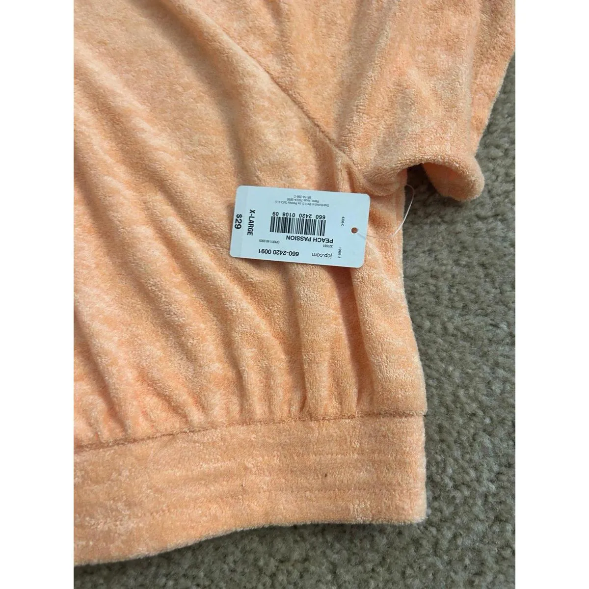 Ab14 Comfy plush top shirt xl sport crop top oversize Orange - Image 3