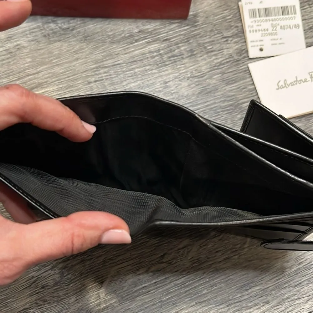 Ferragamo Vara Bifold Wallet Gold ($550) ✨ professionally cleaned and relined ✨ - Image 10