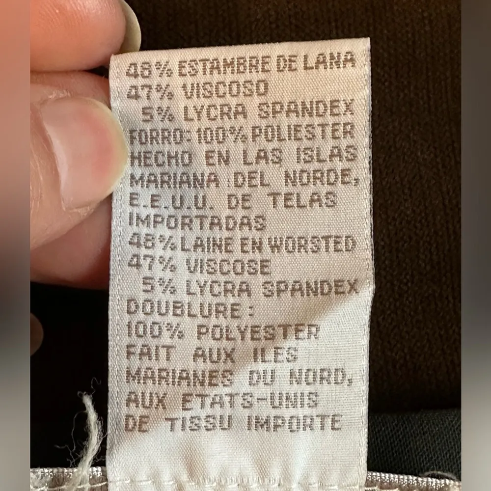 Olive Green Pleated Front & Back. Wide Leg With Pockets. Sz 10. - Image 11