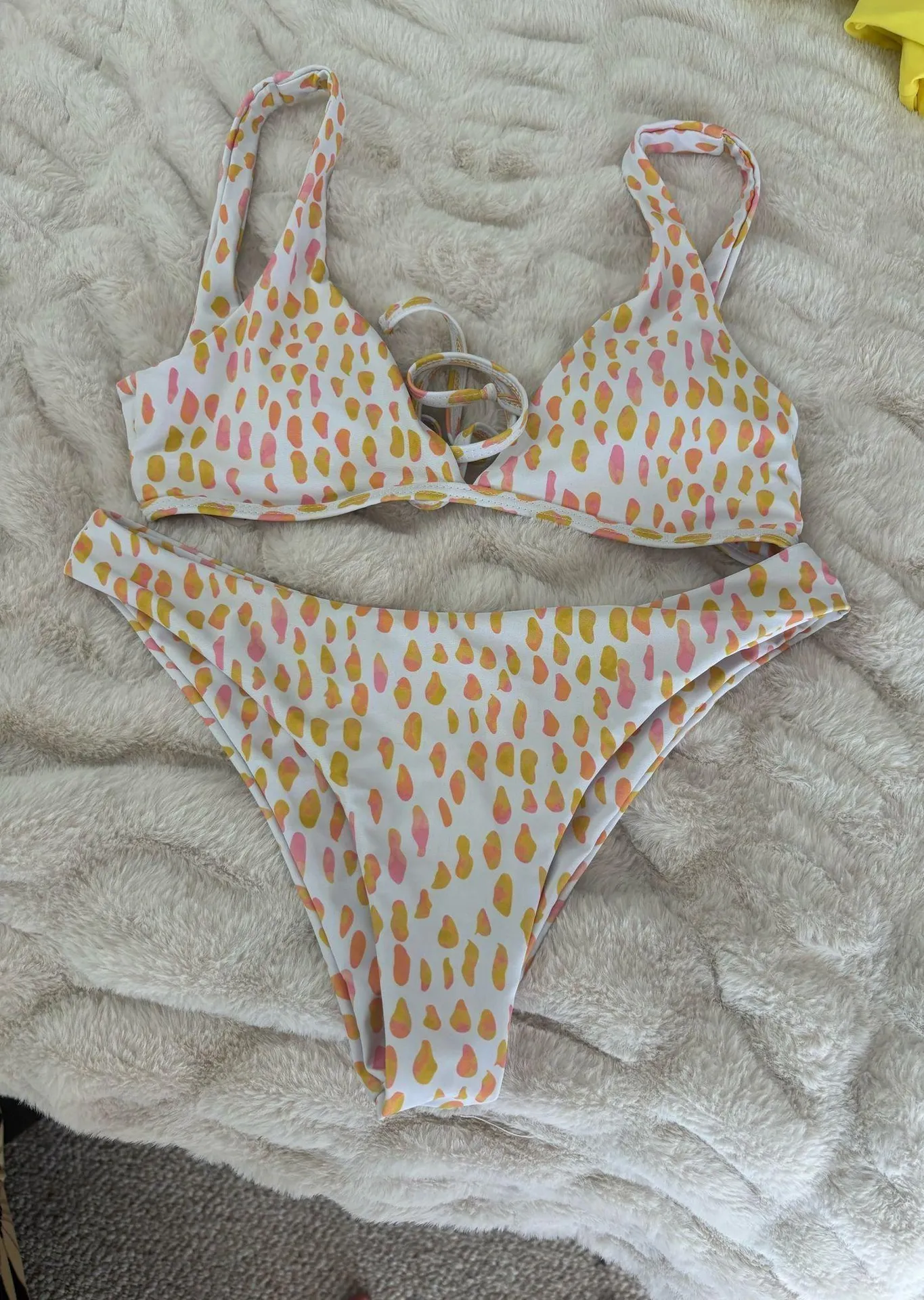 Yellow Polka Dot Bikini - Image 2