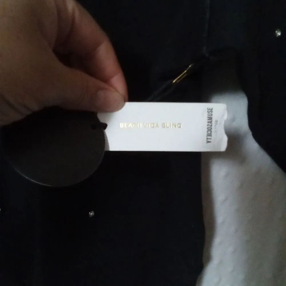 Amuse society women's sweatshirt black size small - Image 6