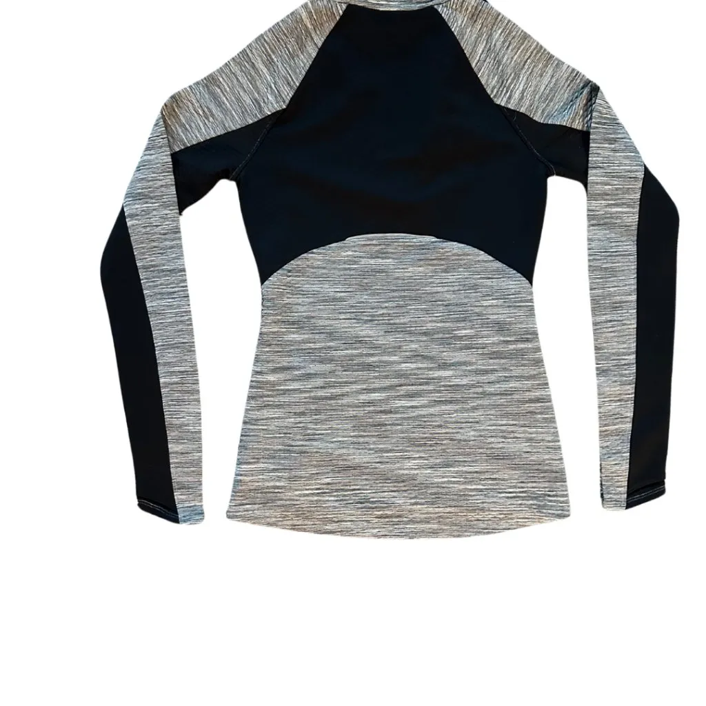 Athleta Pullover Quarter Zip Top gray and black XST - Image 7