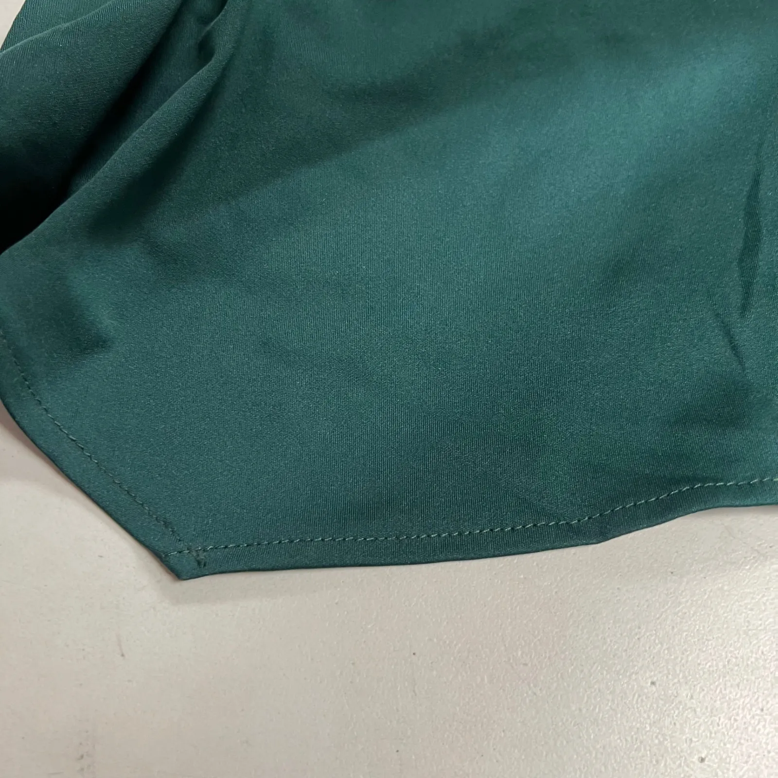 Green Midi Dress Ruched Cocktail Party Career Elegant Women's Medium SEE DESCRIP - Image 5