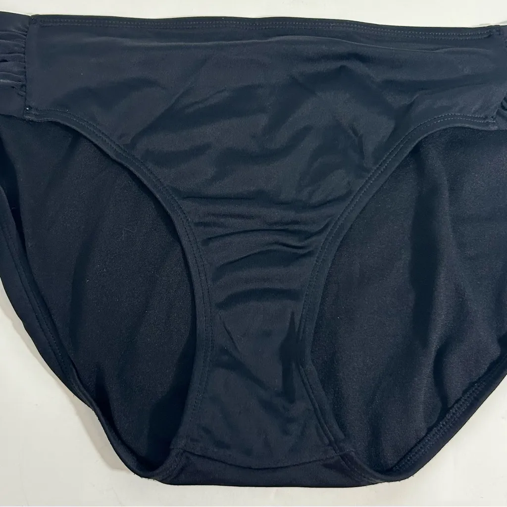 Athleta Shirred Black Swim Bottom Size L - Image 6