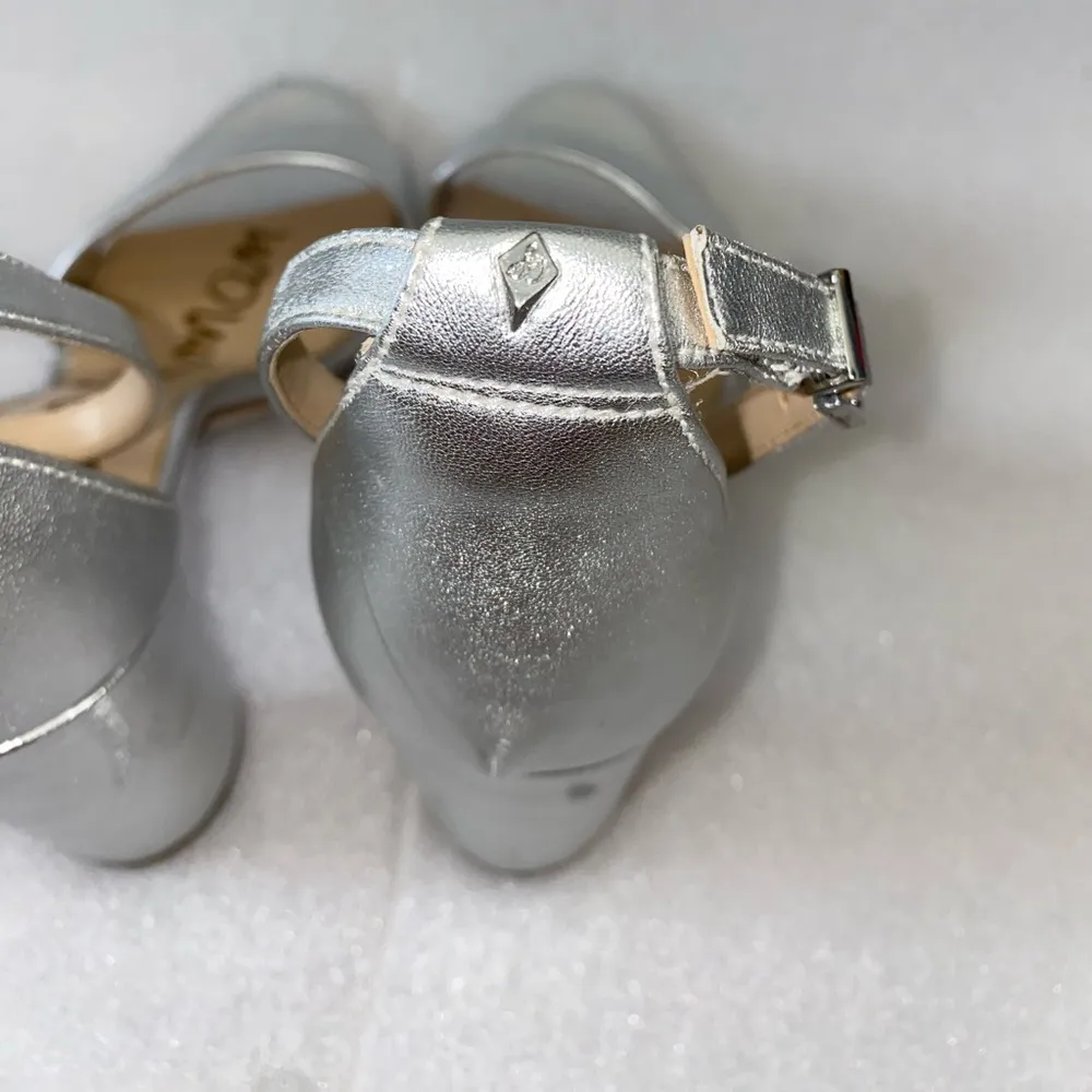 Sam Edelman Yaro Silver Leather Block Heels size 9.5 - Image 8