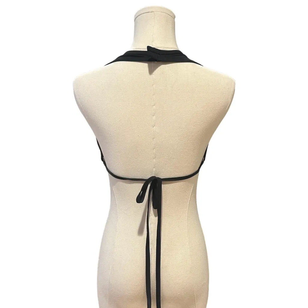 Women’s Aqua Swim La Vie en Rose Aqua Bra Top Black Bikini Top Size XL - Image 2