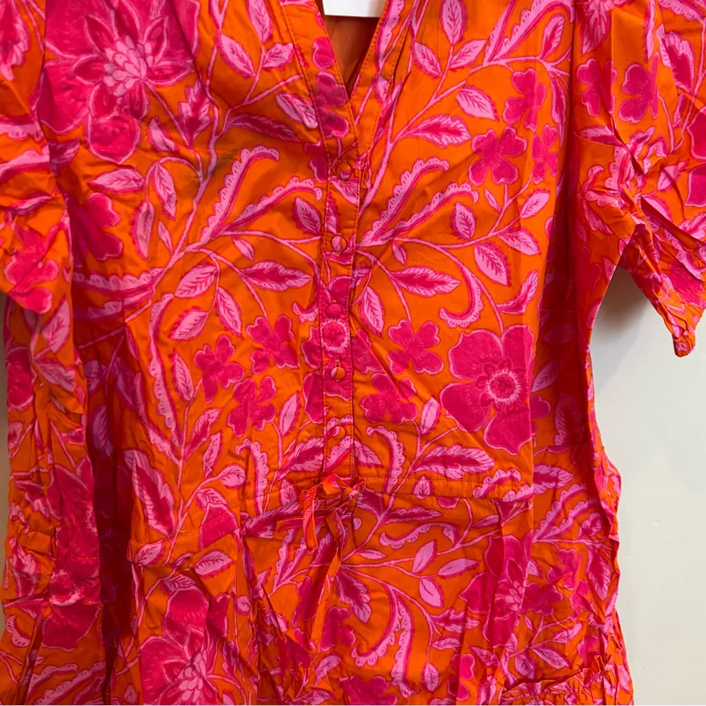 Sugarlips Rea Floral Stacie Button Down Mini Dress, 1X - Image 4