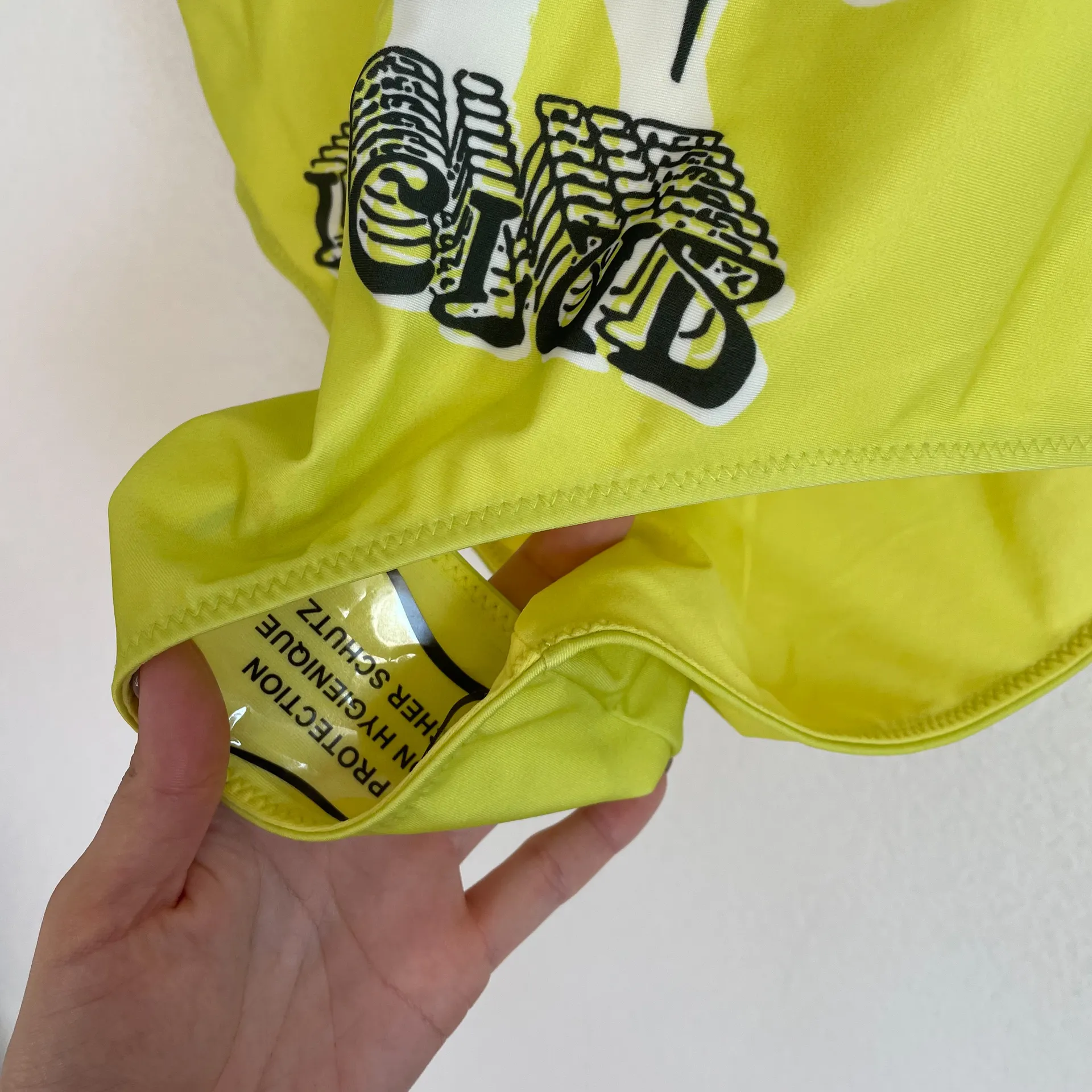 Sporty Love Club Smiley Graphic Yellow One-Piece Swimsuit - Image 6