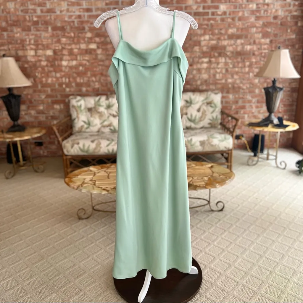 B. Darlin Dress Slip Satin Knit Midi Sleeveless Mint Green Cocktail Party 11/12 - Image 11