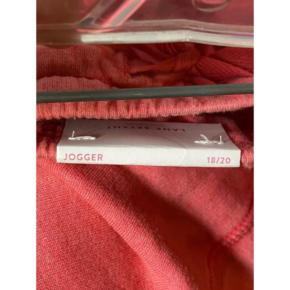 NWT Lane Bryant Joggers 18/20 Pink High Rise Pull On Casual Lounge Elastic Waist - Image 4