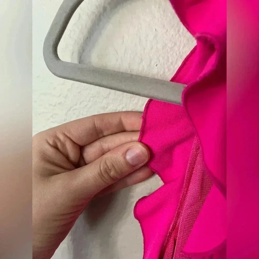 JayGodfrey Fuchsia Ruffle Fit & Flare Mini Dress Women’s Size 10 Pink - Image 14