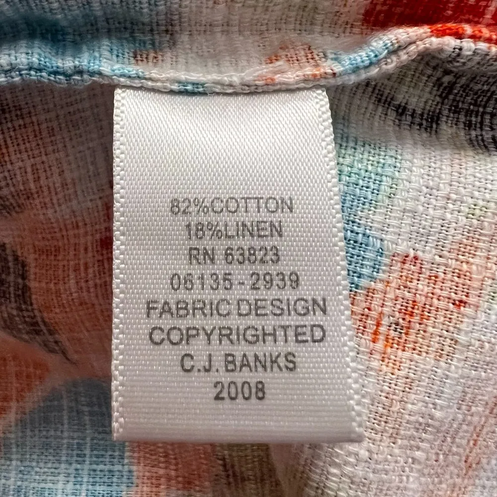 C.J. Banks by Christopher Banks Floral Linen Lightweight Blazer Shacket Size 1X - Image 5