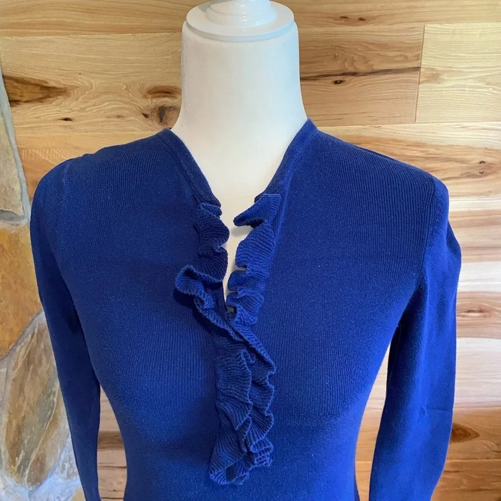 Gap Royal blue sweater with ruffle detail - Image 4