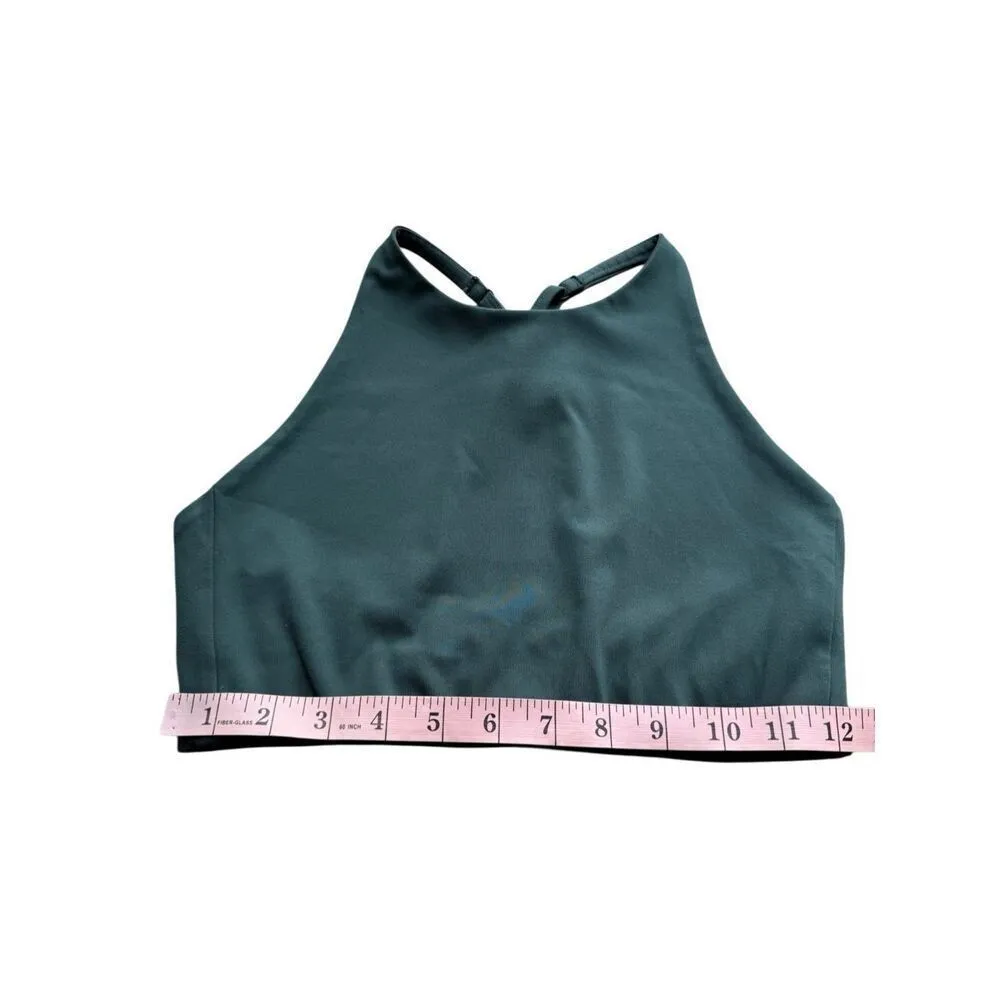 Girlfriend Collective Moss Green Topanga Halter Sports Bra Size S - Image 8