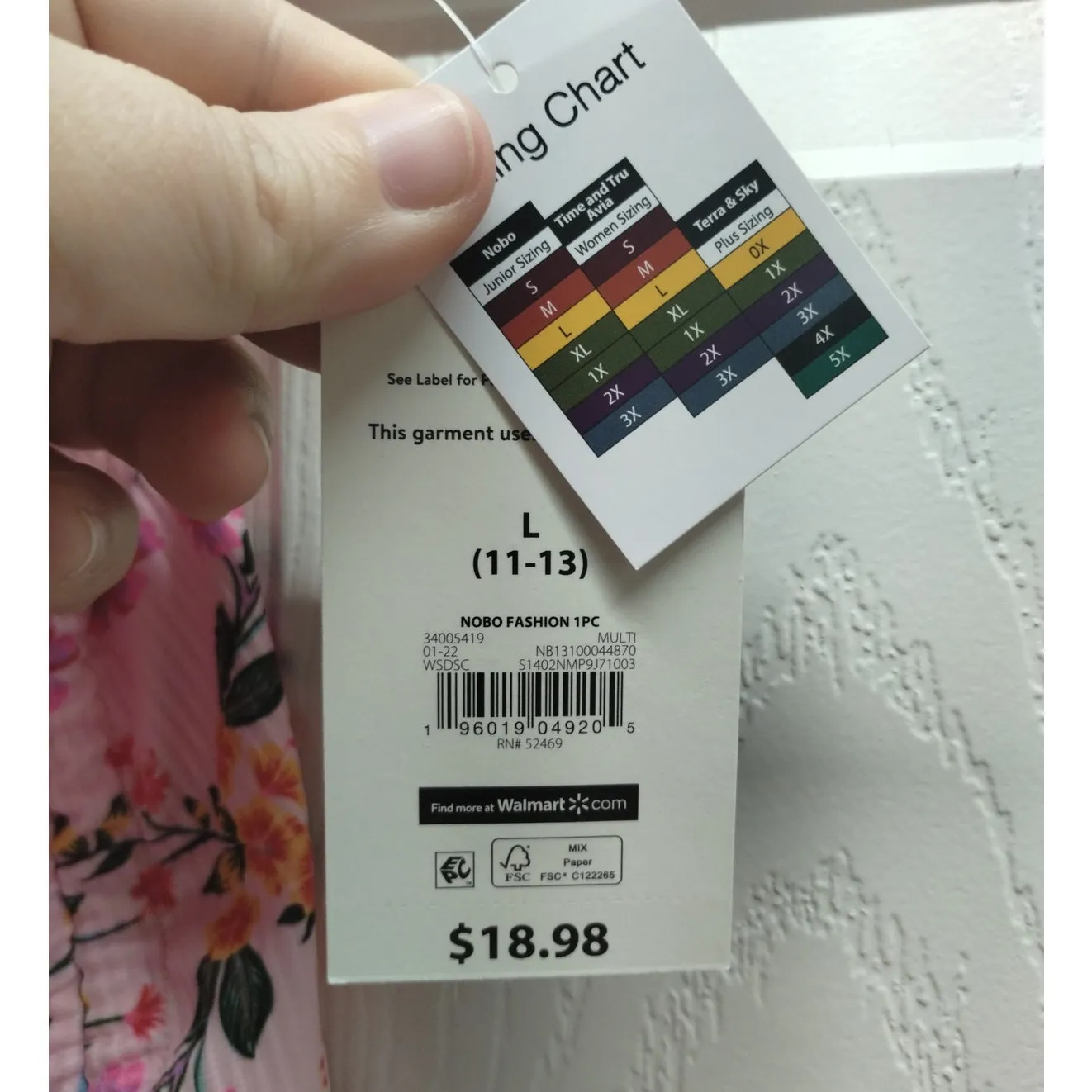 No Boundaries NWT Juniors Size Large Pink Floral Tie Shoulder One-Piece Swimsuit - Image 10