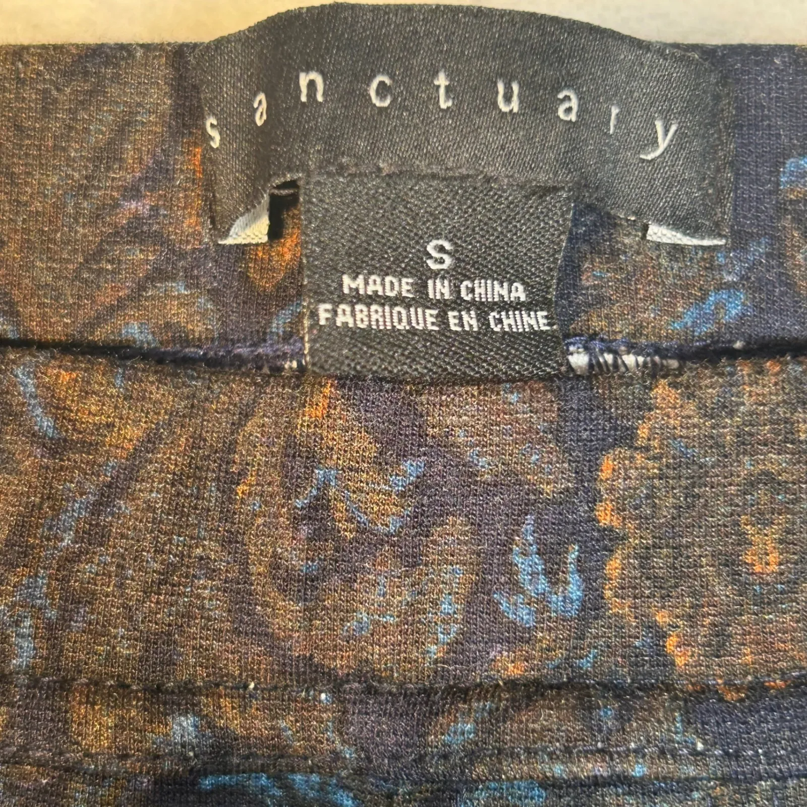 Sanctuary Floral Jacquard Skinny Ankle Pants Black Blue Orange Floral  Small - Image 4