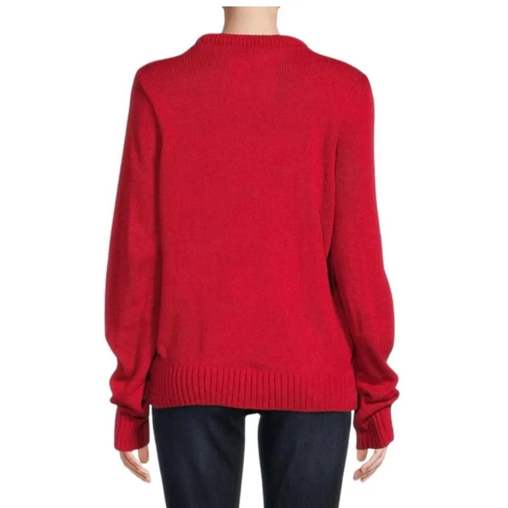 American Stitch Red Sweater with Gingerbread Design Size M - Image 3