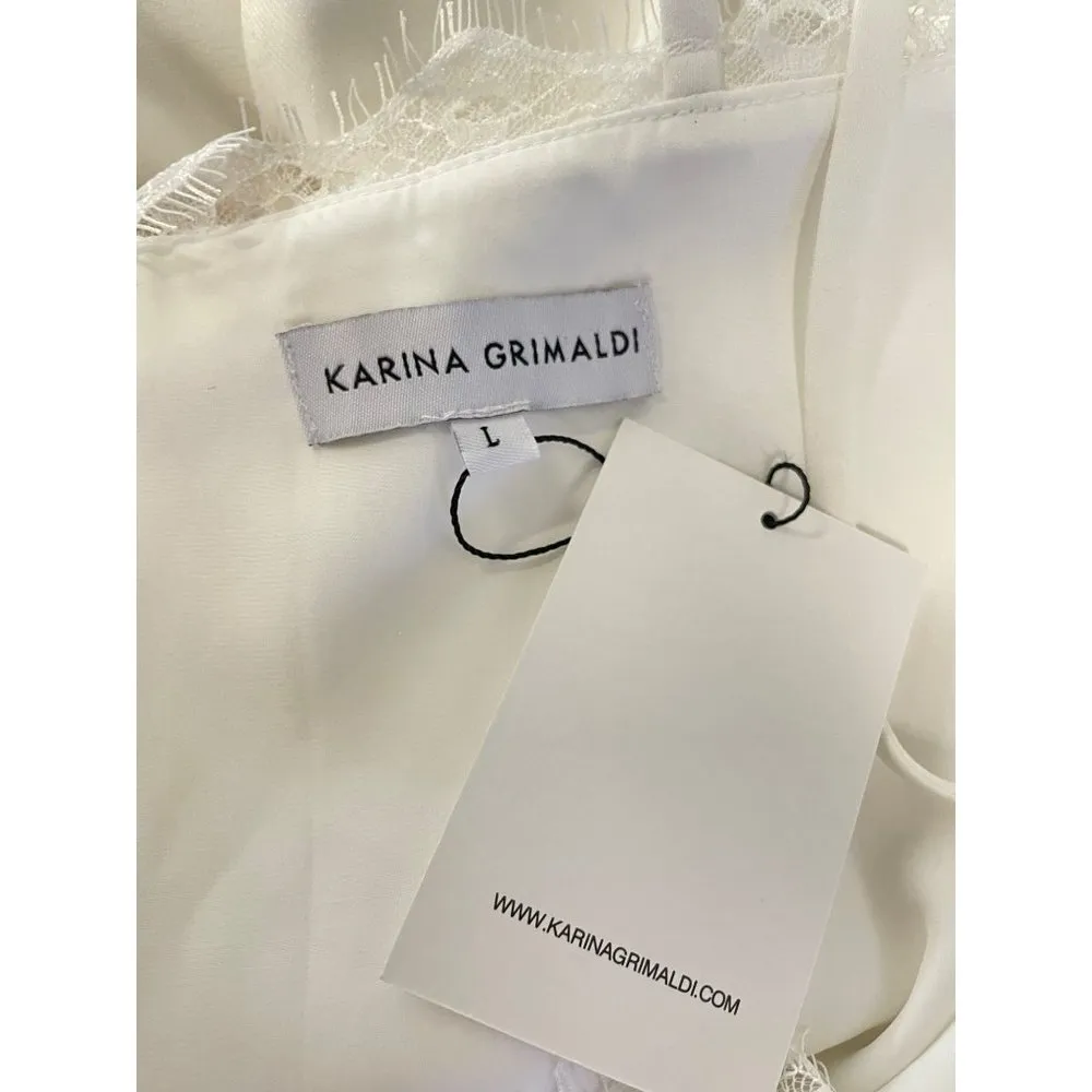 Karina Grimaldi Francesca Jumpsuit Ice Womens Size Large - Image 10