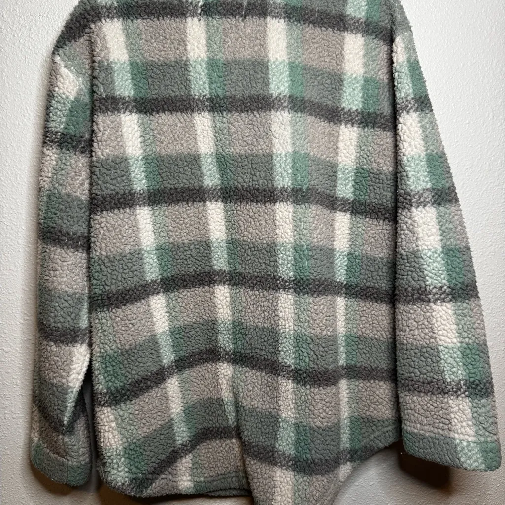 Koolaburra by Ugg Soft Sherpa Jacket with Tan Accents Gray Size XS - Image 3