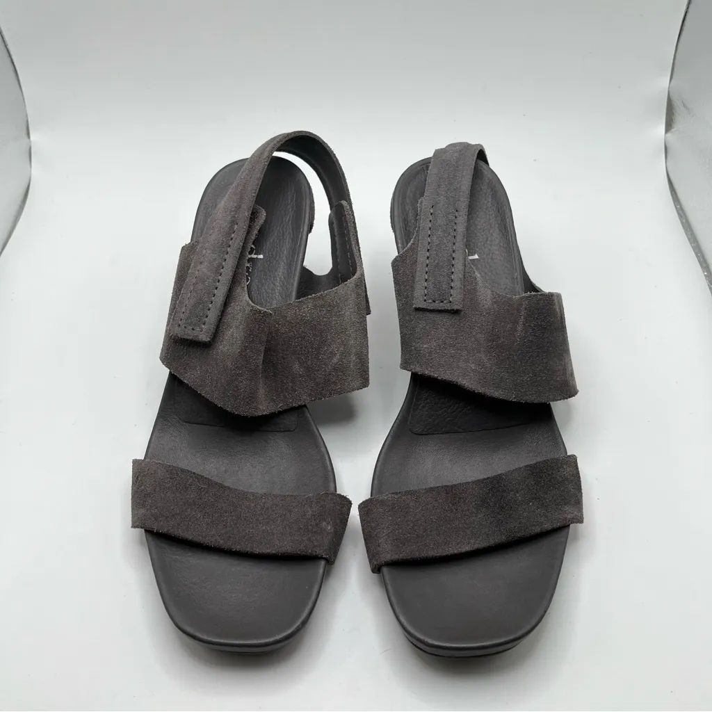 NWOB Pedro Garcia Celena Midi Slingback Sandals 35 US 5 grey suede leather - Image 5