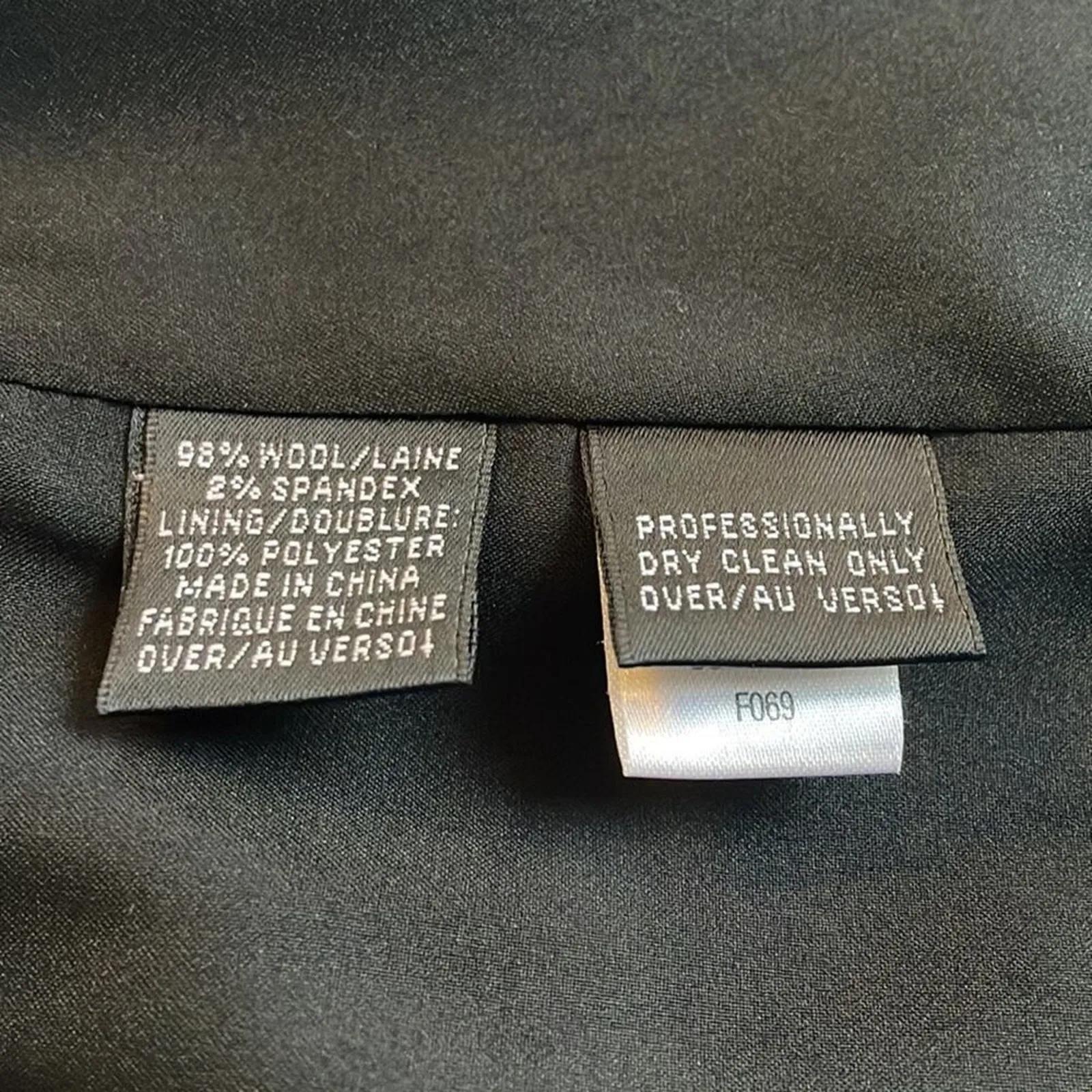 NEW Dana Buchman Black Stretch Wool Blazer Office Snap Front Fall Classic Preppy - Image 8