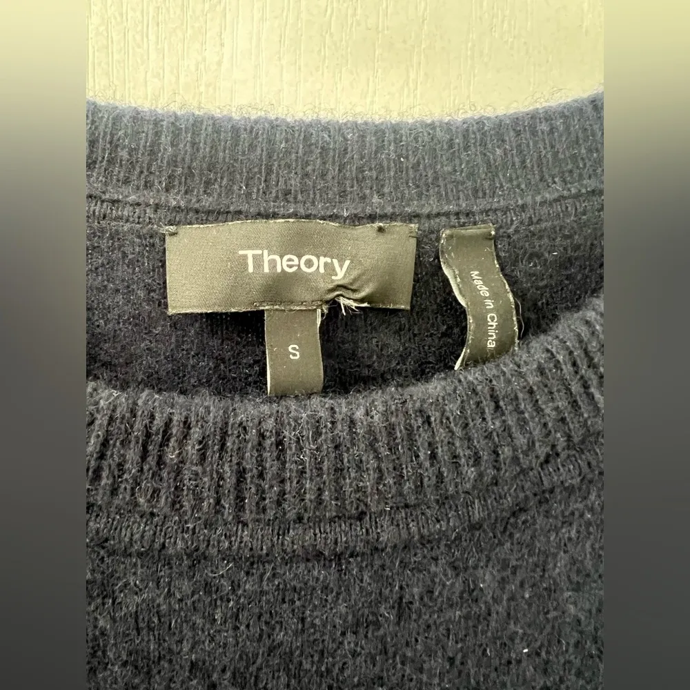 Theory Crewneck Navy Blue Sweater  (Size S) - Image 7