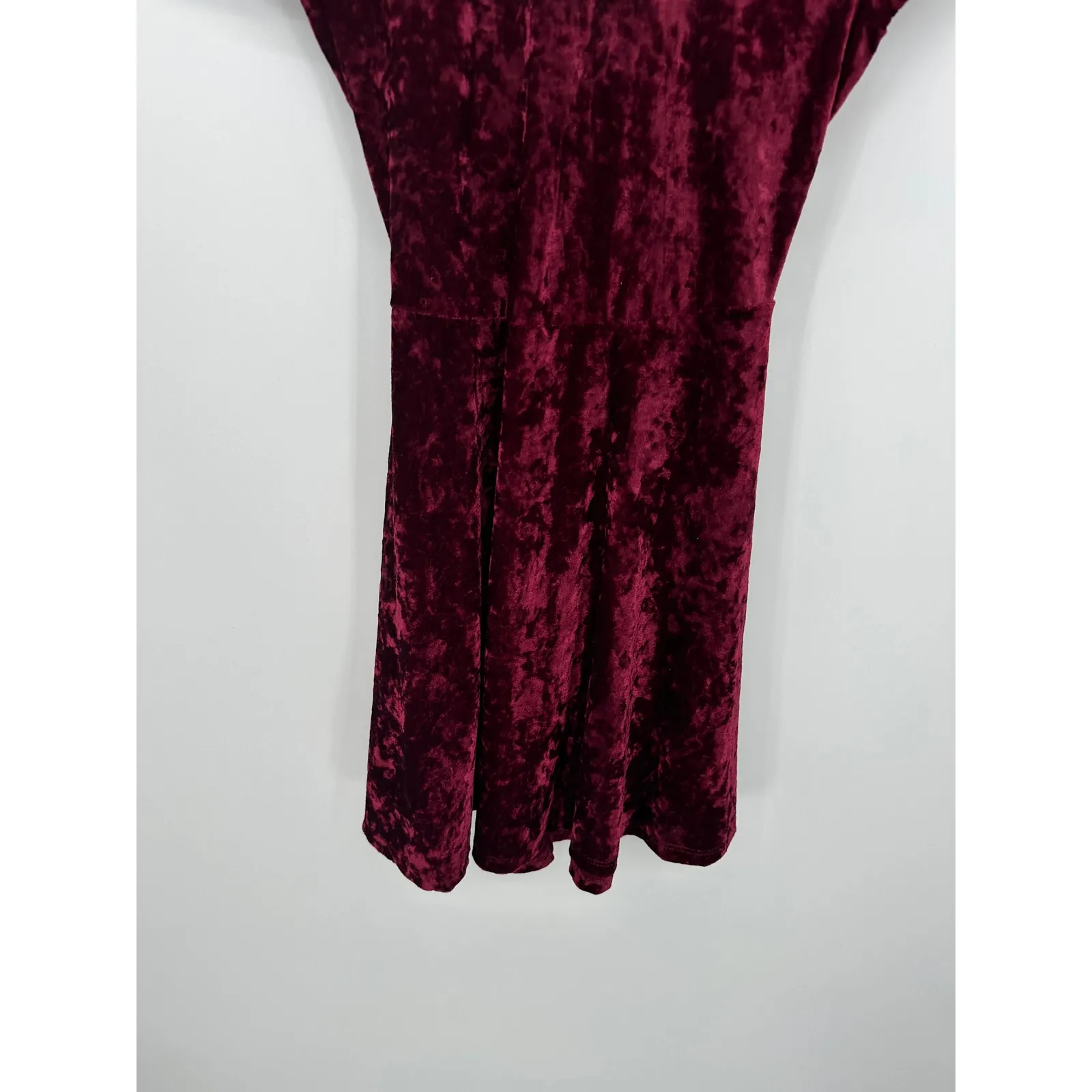 West Seal Womens Red Velvet Mini Dress Size S Mini Vampire Witchy Grunge NWT - Image 3