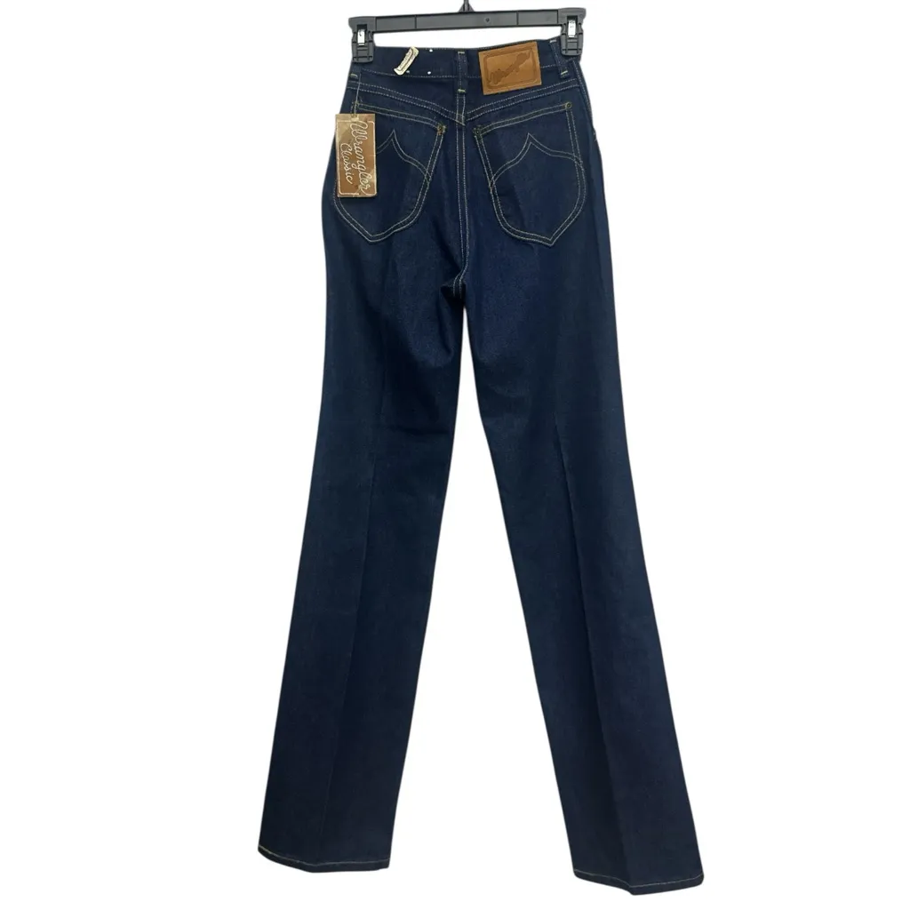 Vintage Deadstock Wrangler No Fault Women’s Straight Leg Jeans 24x34 Western USA - Image 2