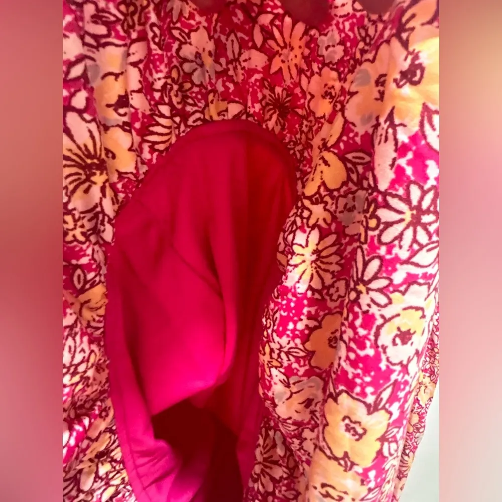 Land Of The Free corset top stretch back Floral Mini Sleeveless Dress Size L Pink Size L - Image 3