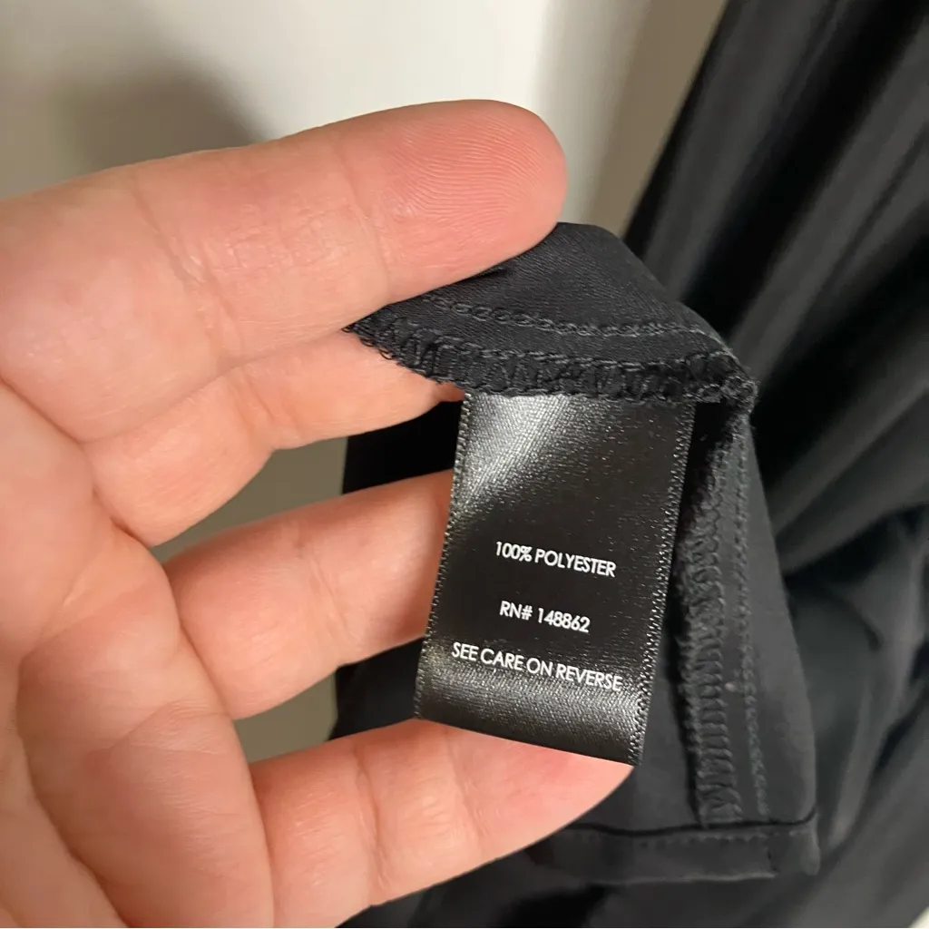 Torrid midi crepe de chine collared shirt dress black new women’s size 1X(14/16) - Image 9