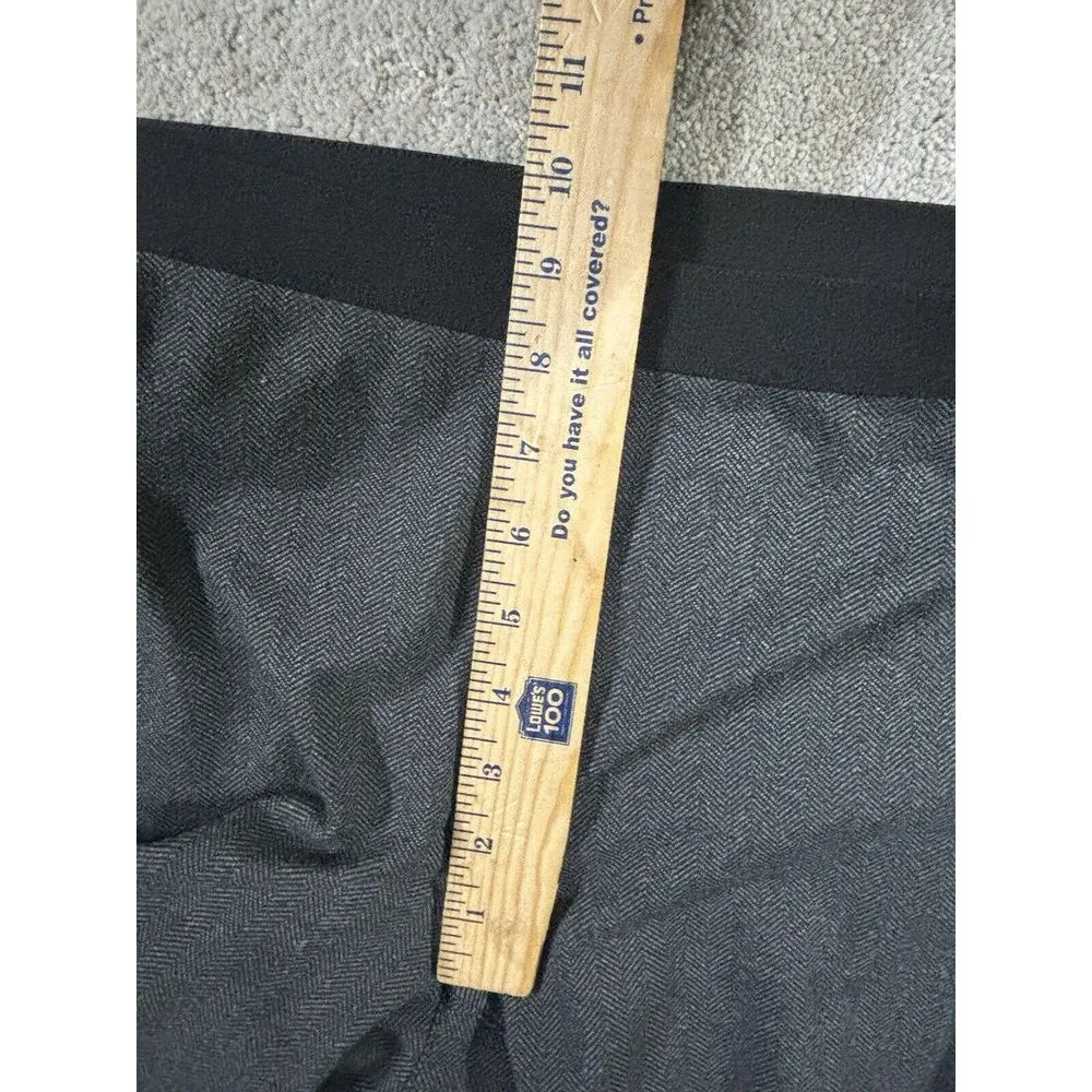 Eileen Fisher Small Black & gray Herringbone‎ Print Pull on Leggings - Image 7