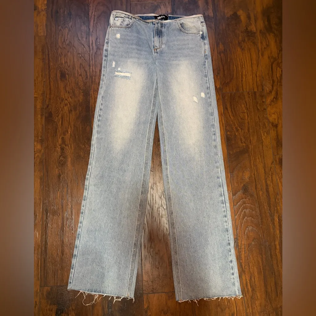 SER.O.YA Hustler Light Blue Flare Jeans Size 26 - Image 4