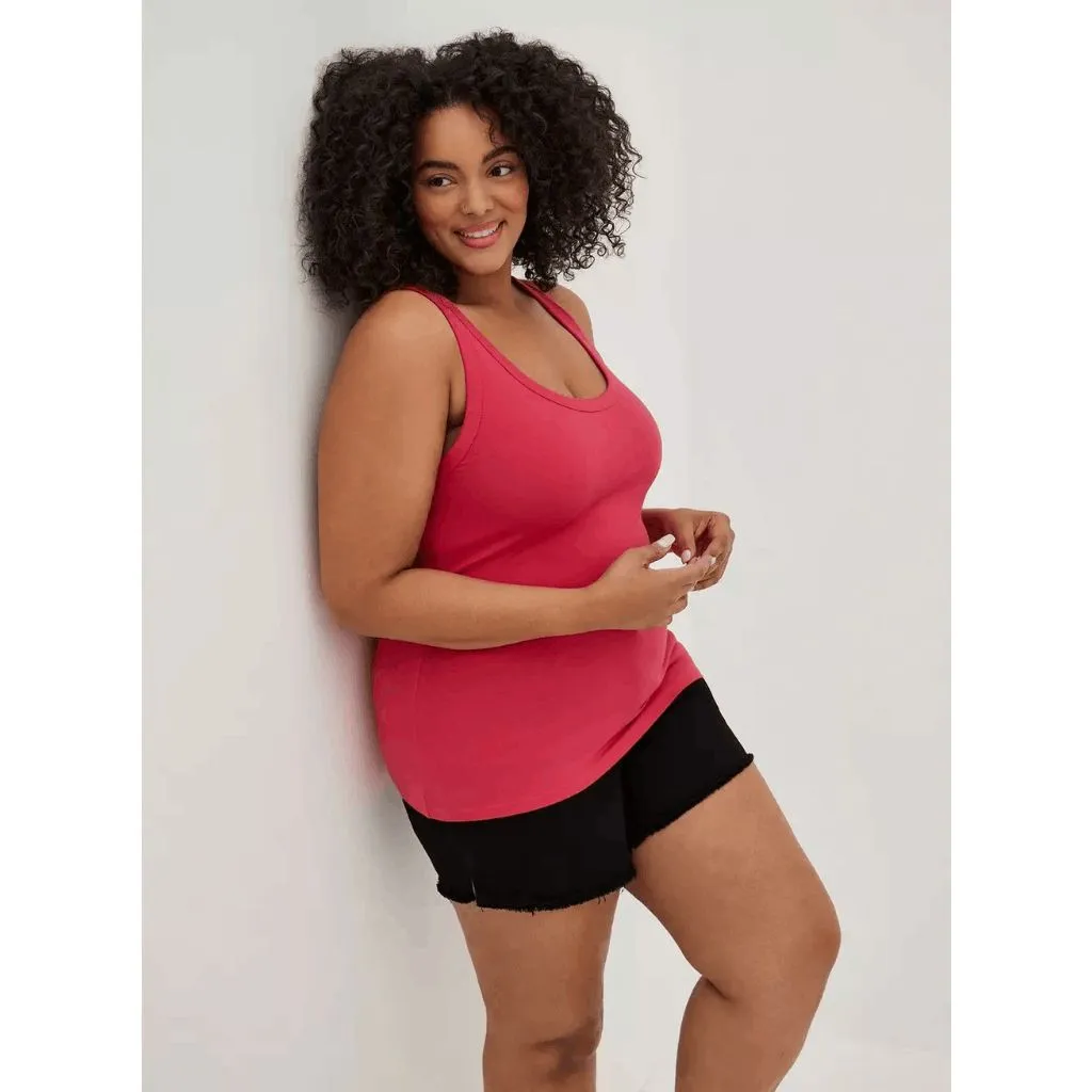 Torrid Magenta Pink Foxy Scoop Neck Racerback Stretch Tank Top Size 1X - Image 12