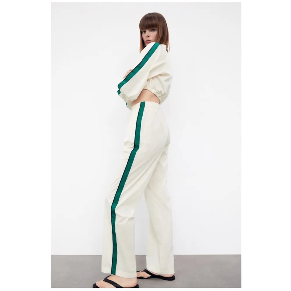 NWT ZARA SIDE STRIPE JOGGING PANTS HIGH WAISTED BLOGGERS FAV XL - Image 4