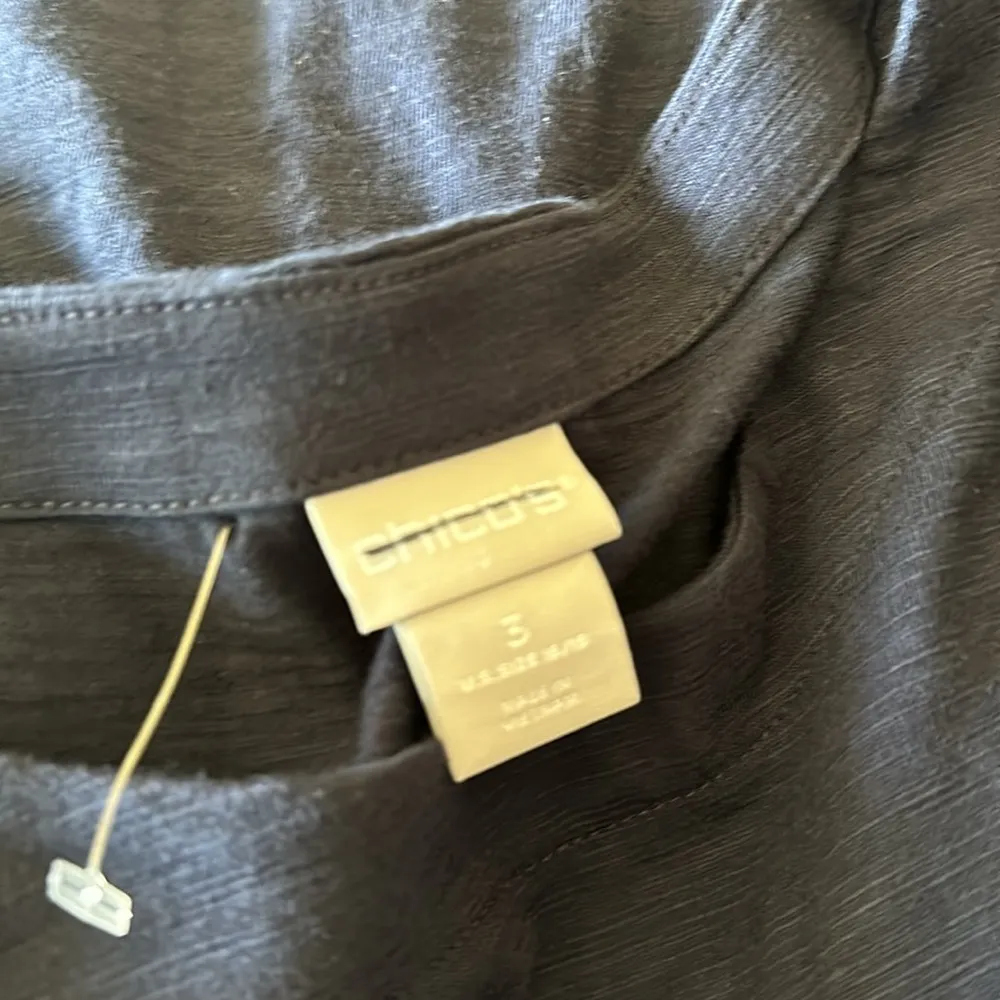 NWOT Chico's Tulip Sleeve Sneaker Dress Navy US 16-18 - Image 5