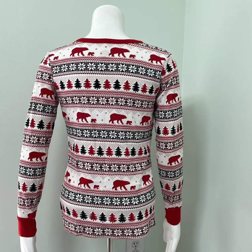 Wondershop Target Holiday Pajama Top Mama Bear Long Sleeve Shirt White - Image 5