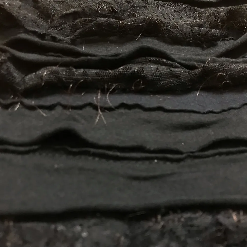 Express little black dress lace ruffle layer strapless mini Dress XS - Image 6